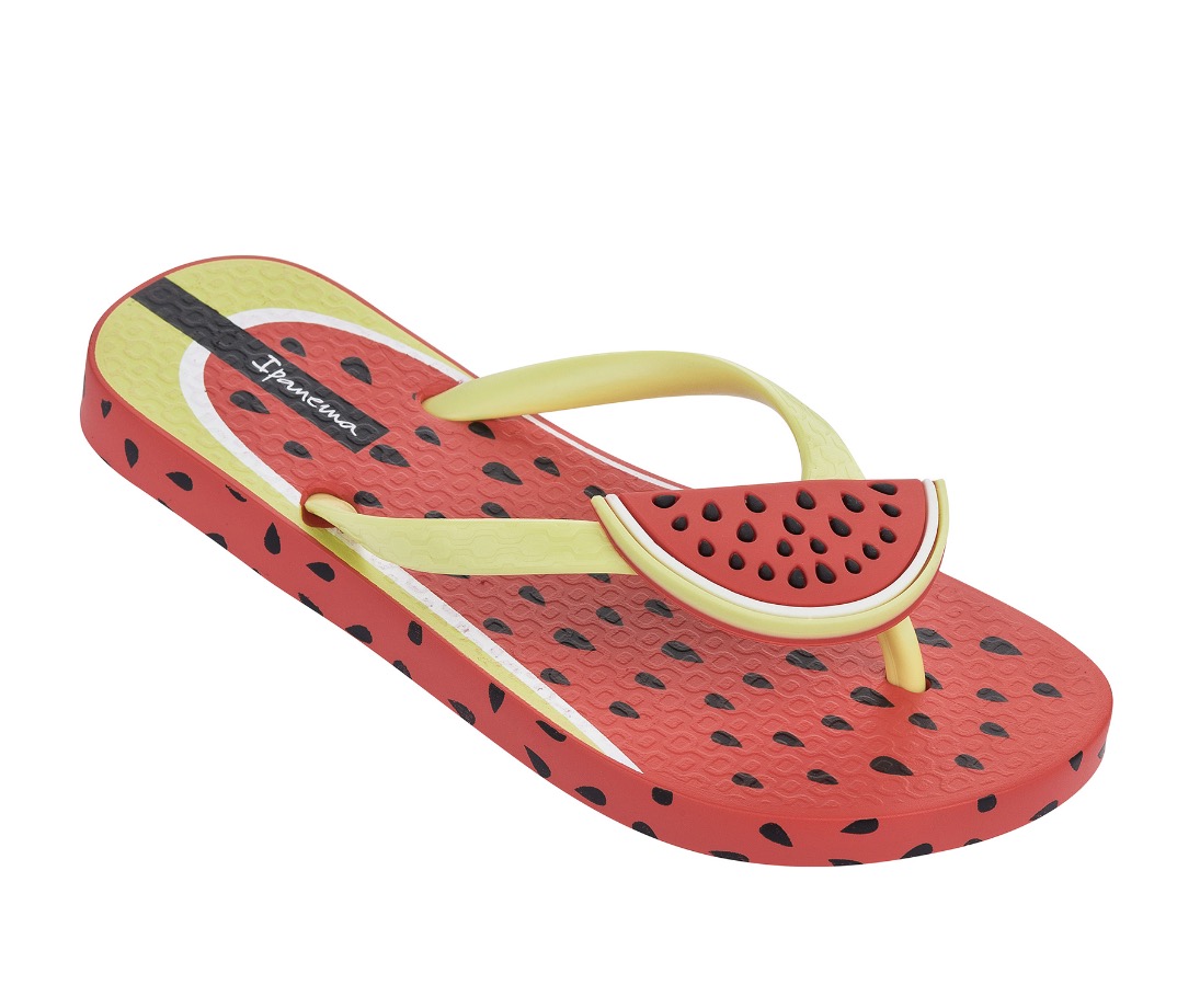 yellow dot flip flops